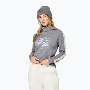 Moteriškas megztinis Super.Natural Freeride Roll Neck cashmere grey melange / f. white / f. white