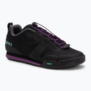 Moteriški platforminiai dviračių bateliai Giro Tracker Fastlace black/throwback purple