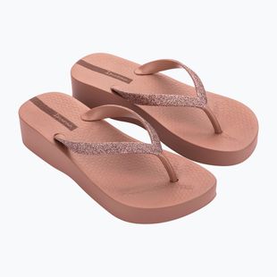 Moteriškos šlepetės per pirštą Ipanema Mesh Chic Plat brown/glitter