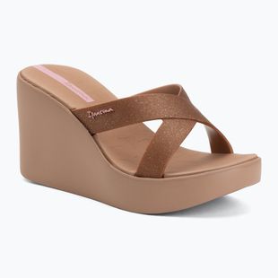 Moteriškos šlepetės Ipanema High Fashion II Slide brown/glitter/pink