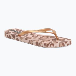 Moteriškos šlepetės per pirštą Ipanema Animal Print beige/gold