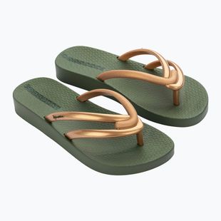 Moteriškos šlepetės per pirštą Ipanema Comfy green/gold