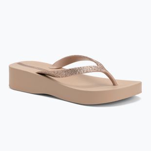 Moteriškos šlepetės per pirštą Ipanema Mesh Chic Plat beige/glitter beige