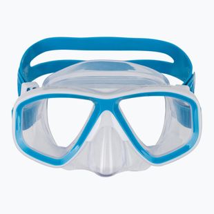Nardymo kaukė Mares Puffer aqua white/clear