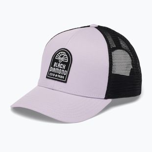 Kepuraitė su snapeliu Black Diamond Trucker soft lilac / black / black cam patch