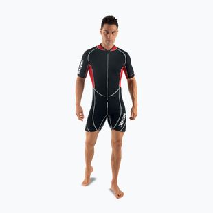 Vyriškas plaukimo kostiumas SEAC Shorty Ciao 2,5 mm black/red