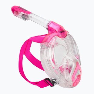 Vaikiška viso veido kaukė paviršiniam nardymui SEAC Magica black silicone/pink