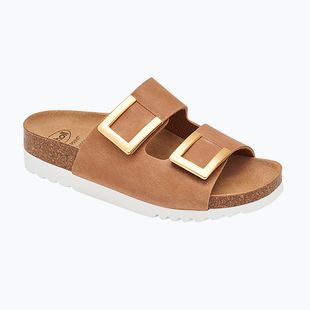 Moteriškos šlepetės Scholl Montery 2 Straps Ad Med cognac
