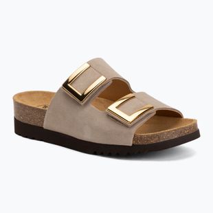 Moteriškos šlepetės Scholl Montery 2 Straps Ad Med smėlio spalvos