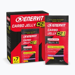 Rinkinys angliavandenių želė  Enervit Gel C2: 1 Cabo Jelly 7 pcs x 50 g tropical fruits