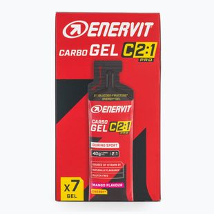 Energetinių gelių rinkinys Enervit Carbo Gel C2:1Pro 7 pcs x 60 ml mango