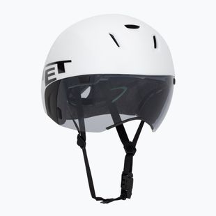 Dviračio šalmas MET Codatronica white/silver matte glossy