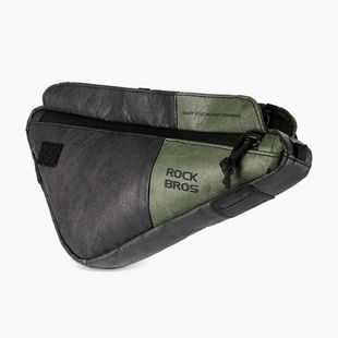 Dviračio rėmo krepšys Rockbros 30180033001 Eco-Friendly 2in1Bike Frame Bag with Shoulder Strap black/green