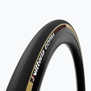 Dviračio padanga Vittoria Corsa G2.0 700 x 32C juoda/smėlio spalvos