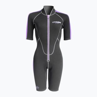 Moteriškas plaukimo kostiumasCressi Lido Shorty 2 mm black/lilac