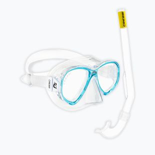 Vaikų nardymo rinkinys Cressi Perla Jr + Minigringo clear/aquamarine