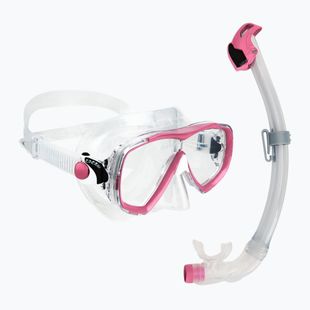 Nardymo rinkinys Cressi Estrella + Seal Dry clear/pink