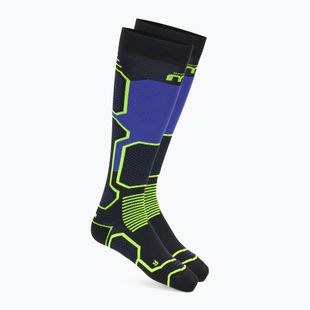 Slidinėjimo kojinės Mico Medium Weight Warm Control Ski black/fluorescent yellow