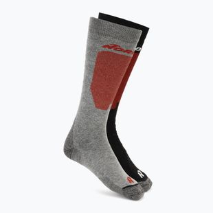 Slidinėjimo kojinės Nordica Uni 2.0 2 pary grey/ red+black/ red