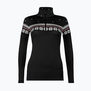 Moteriškas termoaktyvus džemperis Newland Hilde Half Zip black/white