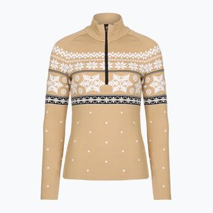 Moteriškas termoaktyvus džemperis Newland Isalind Half Zip biscuit/white
