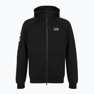 Vyriškas džemperis Emporio Armani EA7 Train Logo Series Extended Logo Hoodie Fz black / white