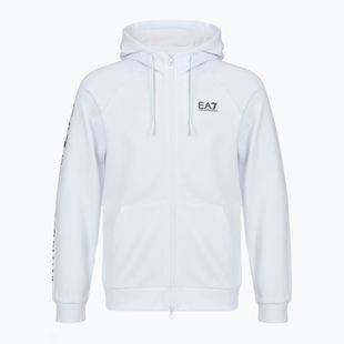 Vyriškas džemperis Emporio Armani EA7 Train Logo Series Extended Logo Hoodie Fz white / black