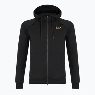 Vyriškas džemperis Emporio Armani EA7 Train Logo Series Extended Logo Hoodie Fz black / gold