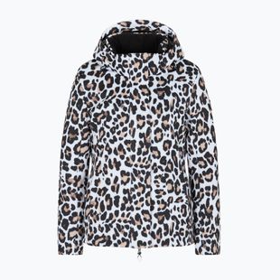 Moteriška slidinėjimo striukė EA7 Emporio Armani Ski Kitzbuhel Softshell fancy white animalier