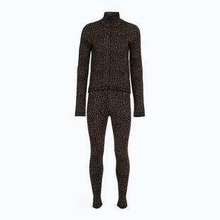 Moteriškas termoaktyvių apatinių komplektas EA7 Emporio Armani Ski Jacquard Knitted fancy brown animal print