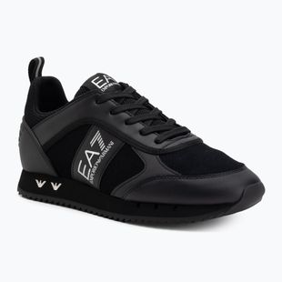Batai EA7 Emporio Armani Black & White Suede triple black micropunch