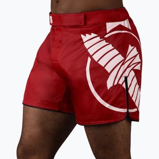 Vyriški treniruočių šortai Hayabusa Icon Mid-Thigh MMA red/white