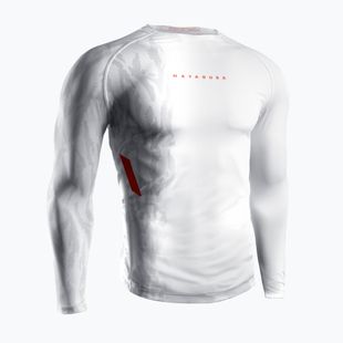 Vyriškas rashguard ilgomis rankovėmis Hayabusa Apex Rash Guard white/coral