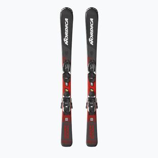 Vaikiškos kalnų slidės + apkaustai Nordica Team JR (110-150) + J7.0 FDT black/red