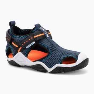 Vaikiški sandalai Geox Wader navy/fluo orange