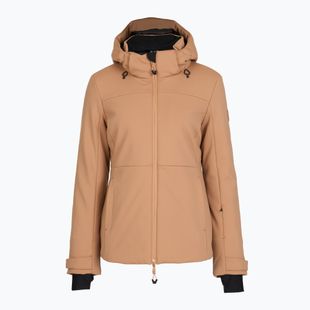 Moteriška slidinėjimo striukė EA7 Emporio Armani Pure Softshell mocha mousse