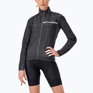 Moteriška dviračių striukė Castelli Squadra Stretch light black/dark grey