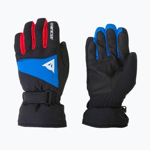 Dainese Hp Scarabeo vaikiškos slidinėjimo pirštinės juodos taps/high risk red/lapi