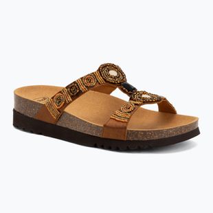 Moteriškos šlepetės Scholl New Bogota Wedge Med cognac/multi
