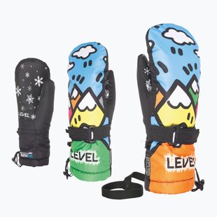 Vaikiškos snieglenčių pirštinės Level Junior Mitt pk rainbow