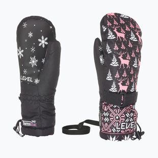 Vaikiškos slidinėjimo pirštinės Level Junior Mitt ninja pink