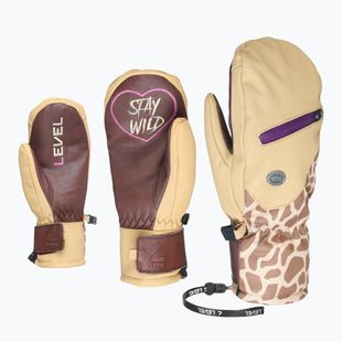 Moteriškos snieglenčių pirštinės Level Pulsar Mitt beige