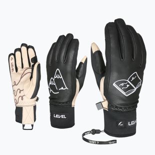 Moteriškos slidinėjimo pirštinės Level Ivory pk black