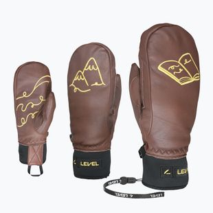 Moteriškos slidinėjimo pirštinės Level Ivory Mitt brown