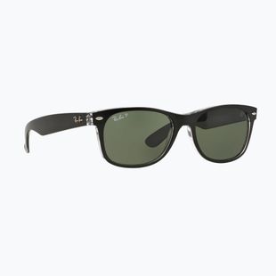 Akiniai nuo saulės Ray-Ban New Wayfarer Classic matte black transparent/green g-15