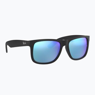 Akiniai nuo saulės Ray-Ban Justin Classic matt black gum/blue mirror