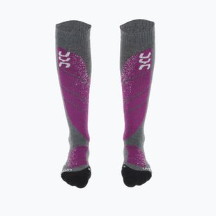 Moteriškos slidinėjimo kojinės UYN Ski All Mountain medium gray melange/purple
