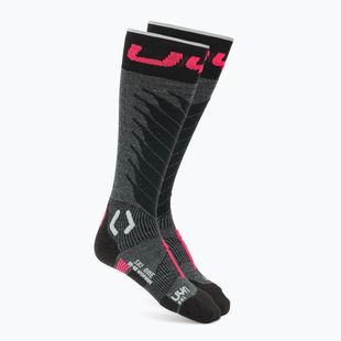 Vyriškos slidinėjimo kojinės UYN Ski One Merino anthracite/pink