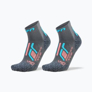 Moteriškos kojinės UYN Trekking Approach Low Cut 2 pack grey/turquoise