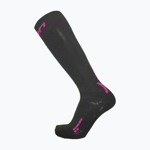 Moteriškos slidinėjimo kojinės UYN Ski One Pure Snow black/pink